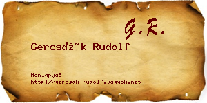 Gercsák Rudolf névjegykártya