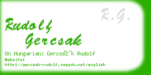 rudolf gercsak business card